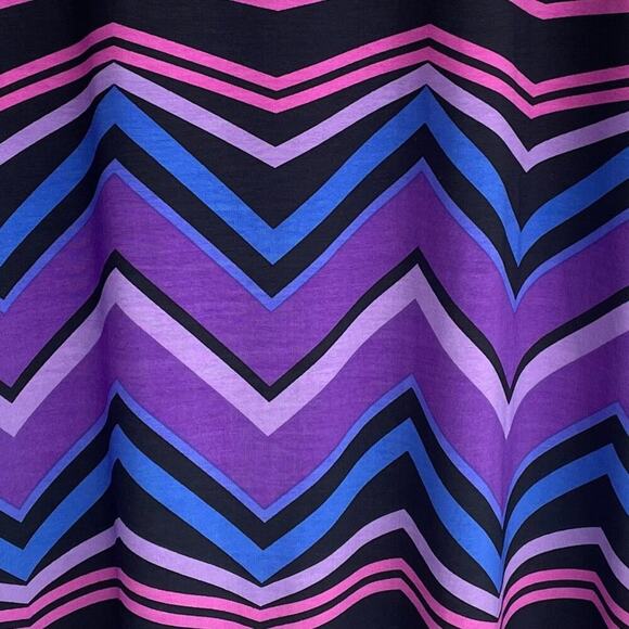 Jersey, Stretch, Bodycon, Geometric, Colorful, 70s Inspired Dress, Size 10 - Picture 6 of 15